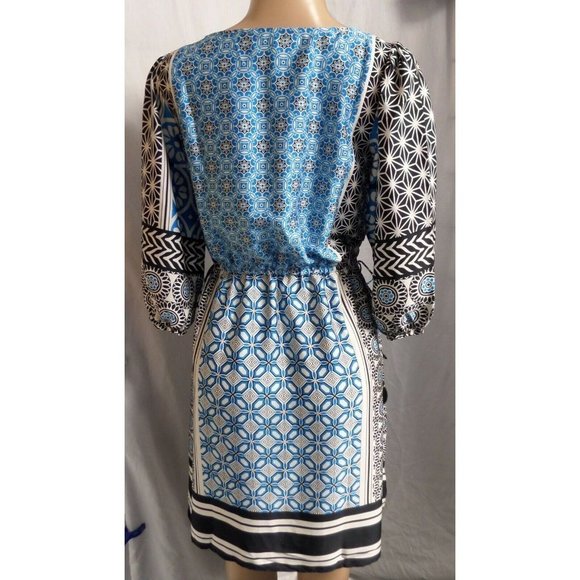 "LOFT" MULTI-COLOR MEDALLION CASUAL BLOUSON BOHO DRESS SIZE: MP NWT - Picture 6 of 6